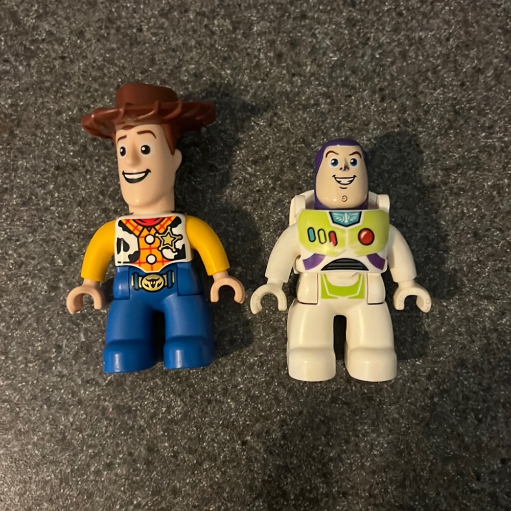 Disney’s Toy Story Buzz and Woody lego figurines